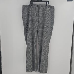 Talbots Black and Gray Glen Plaid Trousers